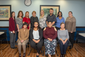 Students from Edgewood High School’s Academy of Finance Shadow Harford Mutual Employees