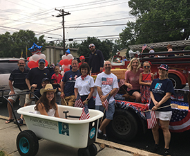 Harford Mutual enters a float in the Bel Air 4th of July parade